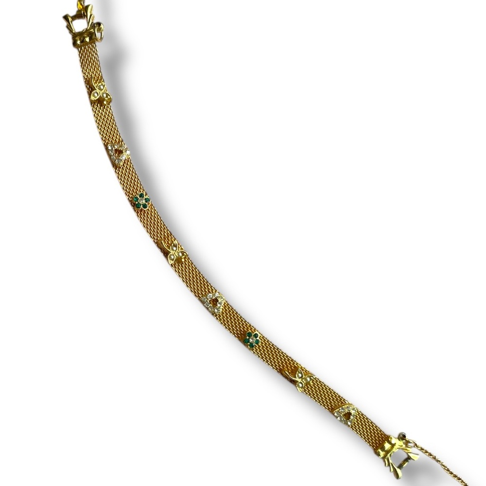 Vintage Elegant Goldette NY Bracelet with Accents